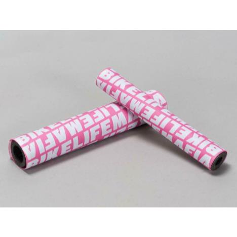  Details about  Mafiabikes Bike Life Mafia Pad Sets ﻿- 2pc padset (TT and handlebar) White/Pink £25.00